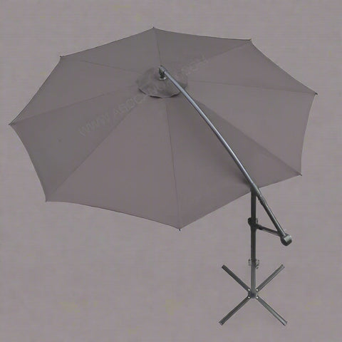 10 FT Offset Hanging Patio Umbrella with Sand Bag Base – Outdoor UV-Resistant Sunshade for Deck, Garden, and Poolside