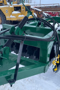 10 FT Hydraulic Offset Tractor Disc Harrow in field setup
Side view of 10-foot disc harrow with 28 manganese steel blades
Rear blade configuration of hydraulic disc harrow
Top view showing hydraulic tubing and disc spacing
Offset disc harrow mounted on green tractor for field work