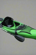 NEW 10 FT SIT - IN KAYAK W/ PADDED SEAT & PADDLES – COMFORT SEAT, LIGHTWEIGHT BUILD, IDEAL FOR BEGINNERS & RECREATIONAL USE - with Green / Black | Sold by Uncle Wiener's Wholesale