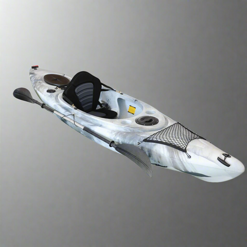 NEW 10 FT SIT - IN KAYAK W/ PADDED SEAT & PADDLES – COMFORT SEAT, LIGHTWEIGHT BUILD, IDEAL FOR BEGINNERS & RECREATIONAL USE - with Gray / Black | Sold by Uncle Wiener's Wholesale