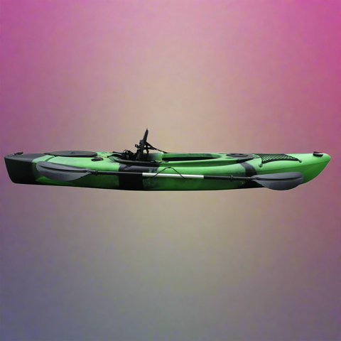 NEW 10 FT SIT - IN KAYAK W/ PADDED SEAT & PADDLES – COMFORT SEAT, LIGHTWEIGHT BUILD, IDEAL FOR BEGINNERS & RECREATIONAL USE - with Red / Black | Sold by Uncle Wiener's Wholesale