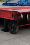 Adjustable height steel dock ramp for warehouse use