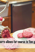 Clamp-On Meat Grinder Secured to Kitchen Counter