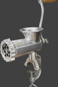 Manual Meat Grinder – Full Setup with Hand Crank and Clamp
