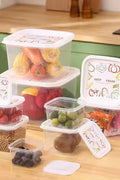 "round and square food storage container set"

"10 piece BPA-free kitchen storage containers"

"stackable plastic food containers with lids"

"clear freezer-safe food containers set"

"organized kitchen pantry with container sets"
