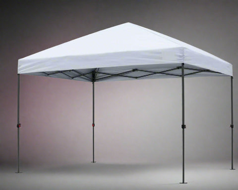 White 10x10 pop-up gazebo full view

Side angle of outdoor canopy tent model ZB034

10x10 party tent with steel frame and fabric top

