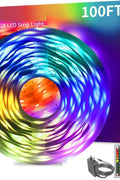 Colorful 100 ft RGB LED strip light with remote and phone app
Bluetooth LED strip lighting for bedrooms and parties
Music sync LED light strips with multicolor remote control