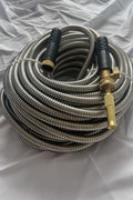 100 ft stainless steel garden hose with brass fittings – rust-proof, kink-resistant, heavy-duty design