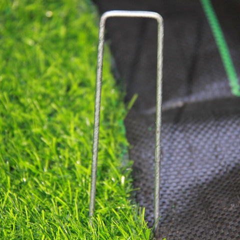 100 Pack 6-Inch Landscape Staples – Durable Steel Weed Barrier Pins for Garden Fabric and Irrigation