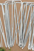 100 Pack 6-Inch Landscape Staples – Durable Steel Weed Barrier Pins for Garden Fabric and Irrigation