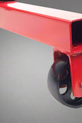 Ball-bearing caster wheels on steel engine stand for smooth mobility

