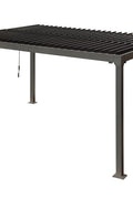 New 10x13 FT Aluminum Louvered Pergola Gazebo – Adjustable Roof Slats, Modern Outdoor Shade 1030608 - with | Sold by Uncle Wiener's Wholesale