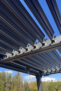 New 10x13 FT Aluminum Louvered Pergola Gazebo – Adjustable Roof Slats, Modern Outdoor Shade 1030608 - with | Sold by Uncle Wiener's Wholesale