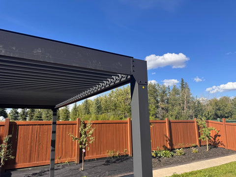 New 10x13 FT Aluminum Louvered Pergola Gazebo – Adjustable Roof Slats, Modern Outdoor Shade 1030608 - with | Sold by Uncle Wiener's Wholesale