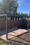 New 10x13 FT Aluminum Louvered Pergola Gazebo – Adjustable Roof Slats, Modern Outdoor Shade 1030608 - with | Sold by Uncle Wiener's Wholesale