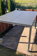New 10x13 FT Aluminum Louvered Pergola Gazebo – Adjustable Roof Slats, Modern Outdoor Shade 1030608 - with | Sold by Uncle Wiener's Wholesale