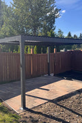 New 10x13 FT Aluminum Louvered Pergola Gazebo – Adjustable Roof Slats, Modern Outdoor Shade 1030608 - with | Sold by Uncle Wiener's Wholesale