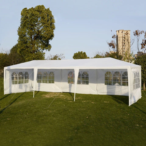 "10x30 FT White Party Tent with 7 Window Panels Outdoor Event Canopy"

"Heavy Duty Outdoor Wedding Canopy 10x30 FT with Window Sidewalls"

"Large White Event Tent for Parties, Weddings, and Gatherings"