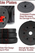 110 LB adjustable dumbbell and barbell set for home gym use

dumbbell and barbell combo set with connecting rod

adjustable workout weights with spinlock safety collars

home strength training weight set full body equipment

solid dumbbell bar with shock-resistant weight plates