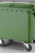 1100L Heavy-Duty Trash Bin – Front View
Side Profile of Green 660L Recycling Bin
Mobile Trash Can with Caster Wheels – Angle View
Locking Brake Mechanism – Close-Up
UV-Resistant Plastic – Heavy-Duty Construction