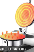 Electric stainless steel waffle cone and egg roll maker
Ice cream cone and waffle maker with non-stick plate
Commercial dessert cone machine with temp controller
Egg roll waffle maker stainless steel 110V compact design