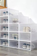 NEW 12 PACK STACKABLE SHOE STORAGE BOX - with | Sold by Uncle Wiener's Wholesale