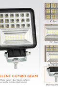 pair of 4-inch 126W LED work light bars for off-road vehicles and utility equipment