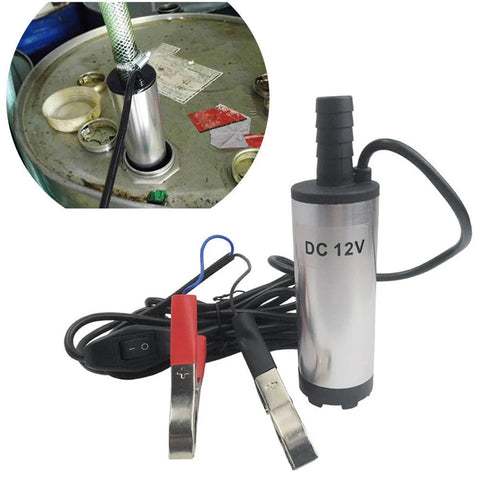 12V Fuel & Water Transfer Pump with Cables – Front View

Stainless Steel Submersible Pump Kit – Side View

LG013 Transfer Pump with All Accessories – Complete Set

Diesel Transfer Pump in Use – Action View

Portable Submersible Fuel Pump – Top Angle