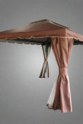 "Fully Enclosed 13x10 Pop-Up Gazebo Tent with Brown Curtains"

"Rust-Resistant Aluminum Frame Gazebo for Outdoor Events"

"Brown Outdoor Gazebo with Zip Netting and Side Curtains"

"13x10 Foot Weatherproof Backyard Party Tent"

"Portable Gazebo with Full Enclosure for Garden and Patio"