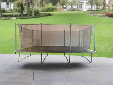 13x18 ft Rectangular Trampoline with Galvanized Steel Frame and Safety Net – Heavy-Duty Outdoor Play