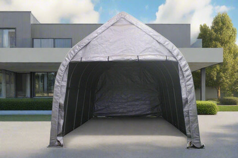 13x20 FT Waterproof Vehicle Carport Shelter with Roll-Up Entry – Model 613512