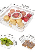 13-piece clear plastic fruit and snack organizer tray with lid and carry handle