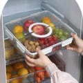 13-piece clear plastic fruit and snack organizer tray with lid and carry handle