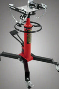 “1320 lb 2-stage telescopic hydraulic transmission jack in red”

“Heavy-duty red garage jack with swivel casters and saddle arms”

“Hydraulic lift transmission jack with adjustable tilt arms”
