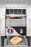 Commercial stainless steel conveyor bread toaster 1340W
High-speed commercial bread toaster with crumb tray
Front-loading conveyor-style toaster for cafés and buffets
Toast slices, bagels, and muffins with commercial bread toaster
Heavy-duty foodservice bread toaster stainless steel body