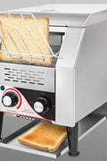 Commercial stainless steel conveyor bread toaster 1340W
High-speed commercial bread toaster with crumb tray
Front-loading conveyor-style toaster for cafés and buffets
Toast slices, bagels, and muffins with commercial bread toaster
Heavy-duty foodservice bread toaster stainless steel body
