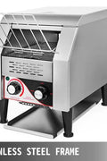 Commercial stainless steel conveyor bread toaster 1340W
High-speed commercial bread toaster with crumb tray
Front-loading conveyor-style toaster for cafés and buffets
Toast slices, bagels, and muffins with commercial bread toaster
Heavy-duty foodservice bread toaster stainless steel body
