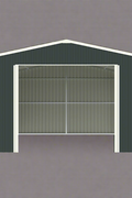 Front view of 14x19 FT metal garage carport

Outdoor metal car shelter with roll-up door

Weatherproof single-vehicle garage structure