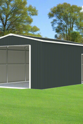 Front view of 14x19 FT metal garage carport

Outdoor metal car shelter with roll-up door

Weatherproof single-vehicle garage structure
