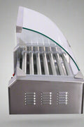 ETR27 Hot Dog Roller Machine – Front View with Glass Cover

Commercial Hot Dog Grill – Stainless Steel Build

18-Roller Grill Cooker – Side View

Food Warmer Grill – Dual Control Panel Close-Up

Hot Dog Roller in Use – Event or Store Setup