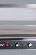 ETR27 Hot Dog Roller Machine – Front View with Glass Cover

Commercial Hot Dog Grill – Stainless Steel Build

18-Roller Grill Cooker – Side View

Food Warmer Grill – Dual Control Panel Close-Up

Hot Dog Roller in Use – Event or Store Setup