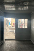 Exterior Image: Portable 19 FT Folding Insulated Container Office with Lockable Door – Outdoor View

Interior Image: Inside View of Modular Prefab Cabin Office with Window and Electrical Plug

Folded View: Foldable Prefab Container for Easy Transport and Setup

Setup Process: Step-by-step Setup of 19 FT Folding Steel Container Office

Multiple Angles: Various Views of the Portable Modular Work Cabin