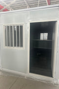 Exterior Image: Portable 19 FT Folding Insulated Container Office with Lockable Door – Outdoor View

Interior Image: Inside View of Modular Prefab Cabin Office with Window and Electrical Plug

Folded View: Foldable Prefab Container for Easy Transport and Setup

Setup Process: Step-by-step Setup of 19 FT Folding Steel Container Office

Multiple Angles: Various Views of the Portable Modular Work Cabin