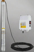 2 HP stainless steel deep well submersible pump with control box
Durable 220V water pump for home and farm wells
Deep well pump with 423 ft head and 26 GPM flow rate