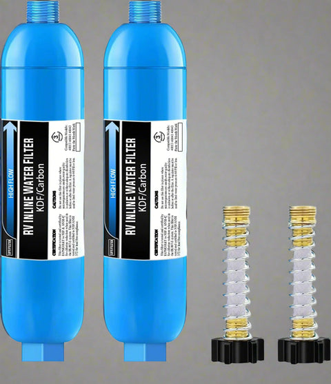 NEW 2 PACK RV INLINE WATER FILTER KIT - with | Sold by Uncle Wiener's Wholesale
