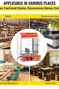 2-tier hot dog steamer with tempered glass doors and bun warmer
Commercial hot dog steamer showing 27L capacity
Food truck-ready stainless steel hot dog and bun warmer
Hot dog warmer for concession stand with clear slide doors
Interior view of dual-tier hot dog steamer filled with buns and sausages