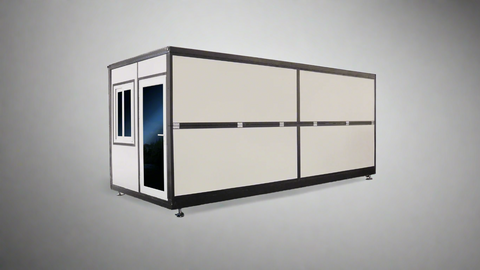 20 FT insulated mobile office container with windows

Interior view of modular folding office container

Foldable steel-frame portable workspace unit

White container office with lockable door and windows

Fully enclosed prefab jobsite container for remote work