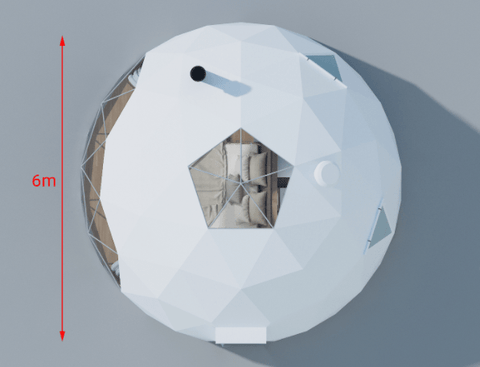 New 20FT Deluxe Eco Dome Glamping Tent – Geodesic Dome Building for Luxury Camping 112520GD - with Cold Weather Insulation Package 112520CW | Sold by Uncle Wiener's Wholesale