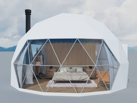 New 20FT Deluxe Eco Dome Glamping Tent – Geodesic Dome Building for Luxury Camping 112520GD - with 20 FT DOME (6 METER) KIT 112520GD | Sold by Uncle Wiener's Wholesale