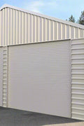 “Front view of 21x19 FT metal garage shed with electric roll-up doors”

“Side view of heavy-duty double metal garage shed structure”

“Spacious steel shed ideal for vehicle or equipment storage”